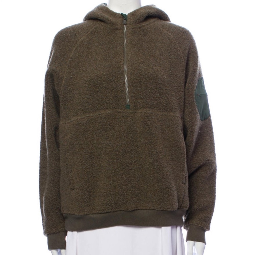 Outdoor Voices Green Fleece Sweatshirt